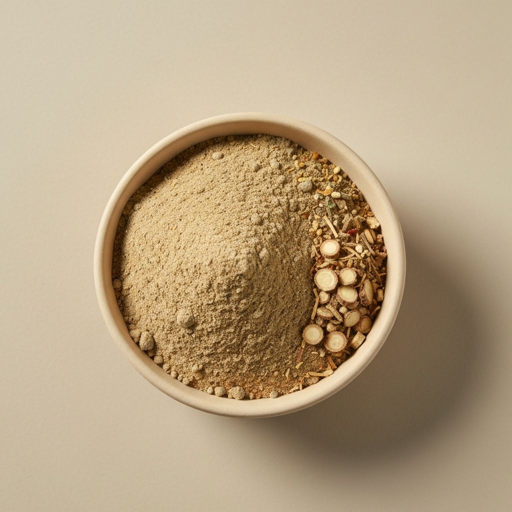 mixed powdered plant extracts